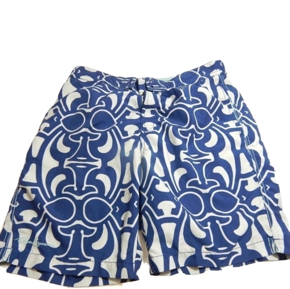 Reyn Spooner Men's Blue Tribal Geometric Shorts - Picture 1 of 3
